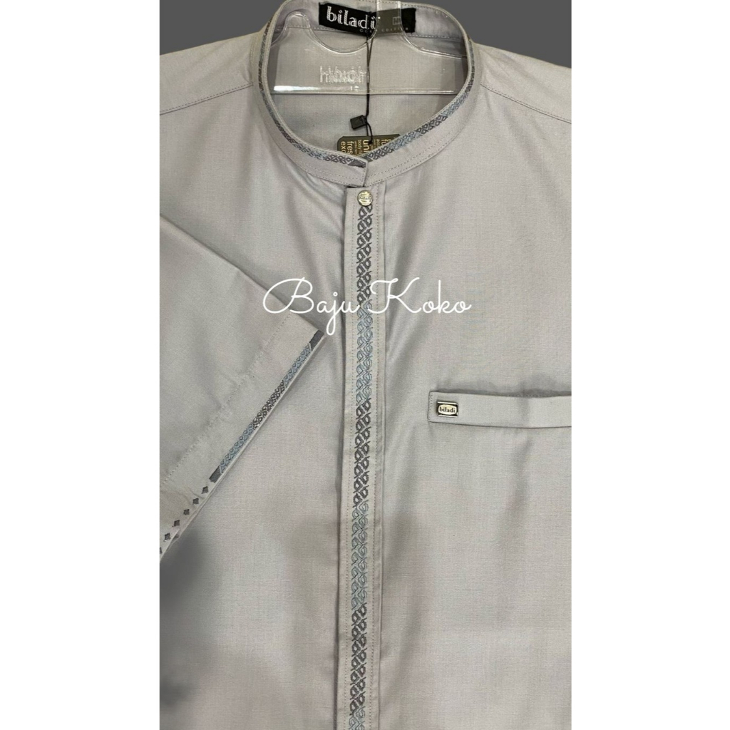Koko Kharisma Kode 2939 Lengan Pendek Warna Abu Abu Ukuran M L