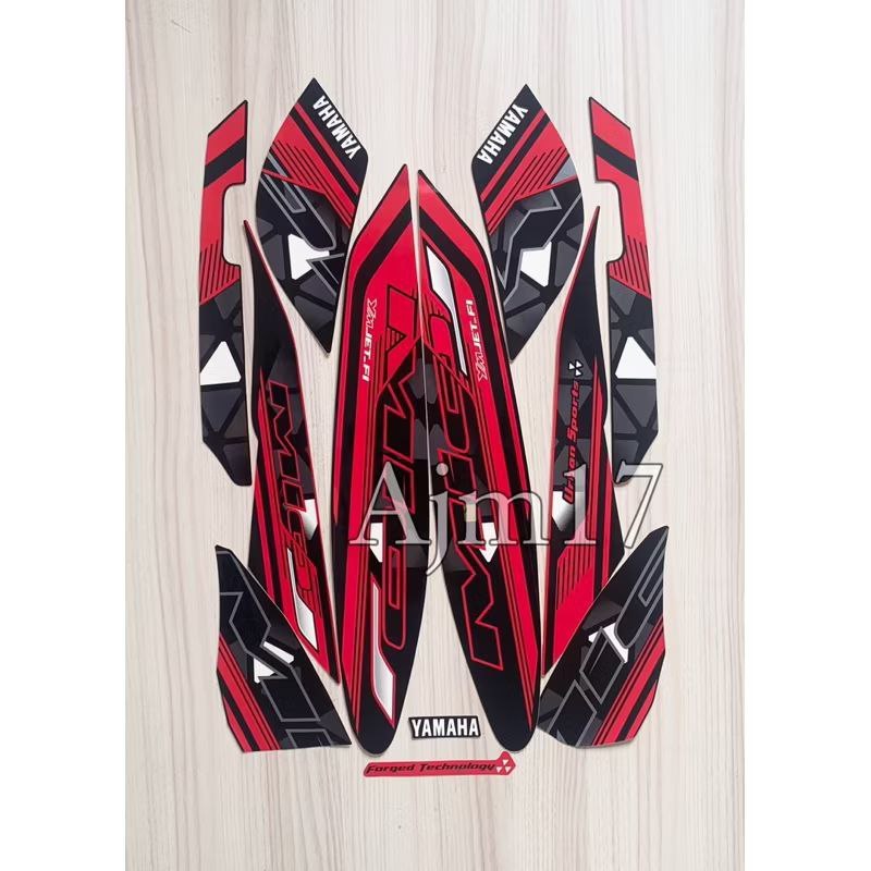 STIKER STRIPING MIO J 2014 MERAH