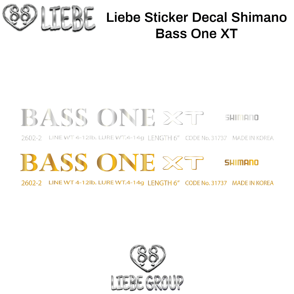 Liebe Sticker Decal Joran Shimano Bass One XT