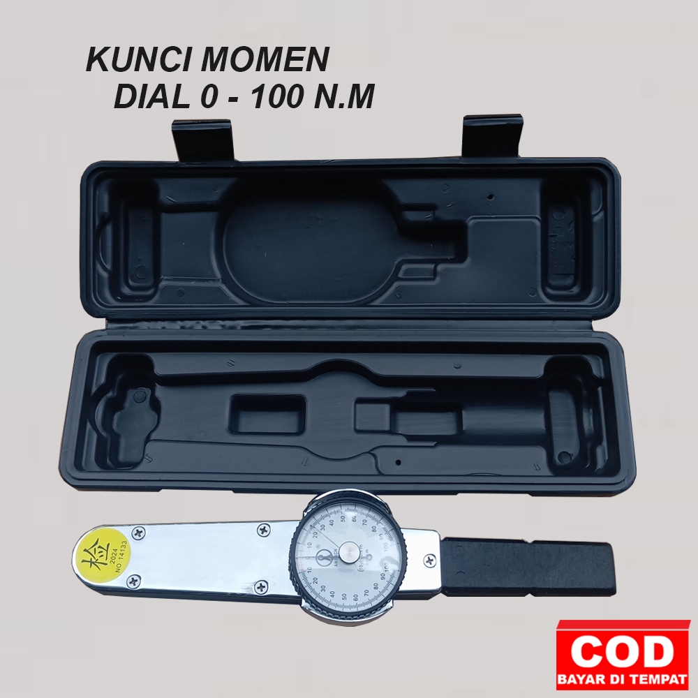 TERMURAH Kunci Torsi Dial 0-100Nm / Torque Wrench Kunci Momen Dial 0-100Nm