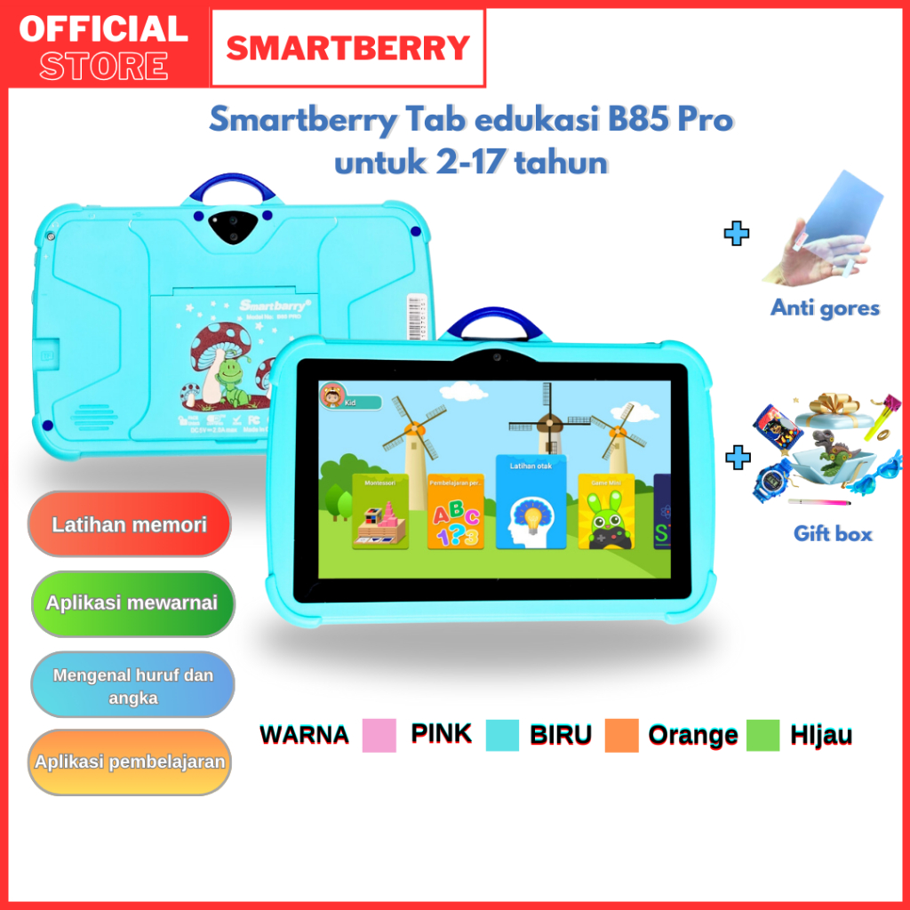 SMARTBERRY SMART2030 KIDS STUDY TAB B85 PRO / B91 / B93 Kids Tablet / Tablet Anak / Tablet 7 Inch / 