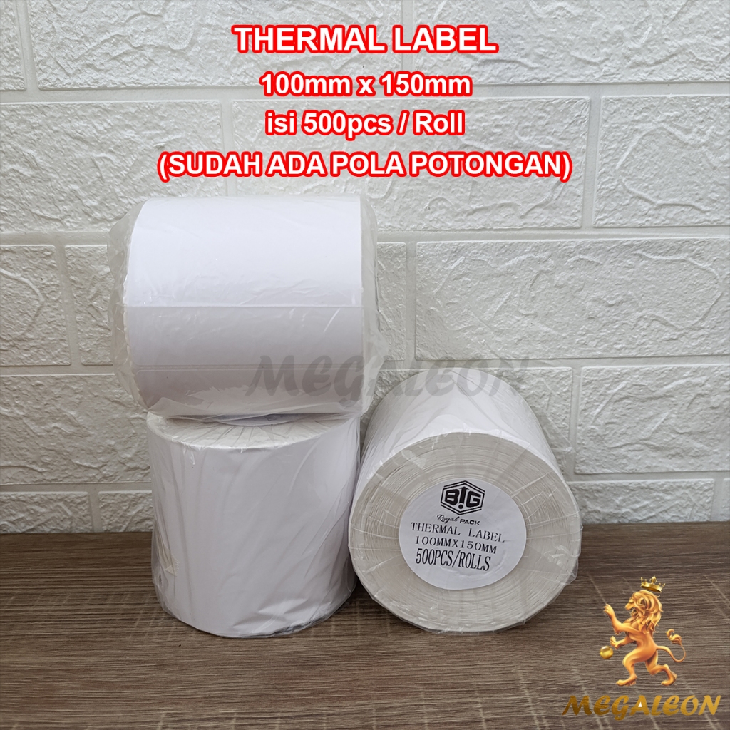 

Promo Label Stiker Thermal ROLL 100x150 mm A6 isi 250 & 300 & 500 pcs Stiker Label Resi Stiker