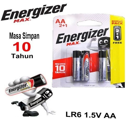 Baterai Energizer MAX Alkaline 2+1  Isi 3 Pcs( Pilih Variasi AA atau AAA)