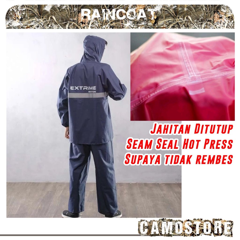 Raincoat Jas Hujan Full Seam Seal Setelan Anti Rembes Extrime