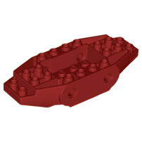 Lego Dark Red Part 65186 Vehicle, Base 4 x 10 x 1 2/3 with 4 Pin Holes