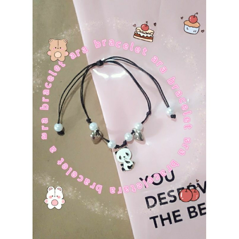 Gelang panda bracelet mutiara
