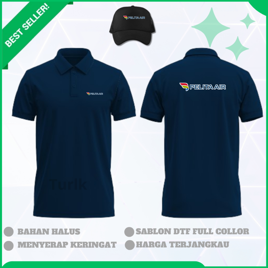 Baju Pelita Air Poloshirt Pelita Air custom