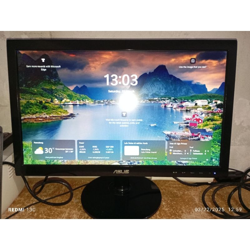 Monitor LED ACER 19 inch wide screen minus seperti di foto