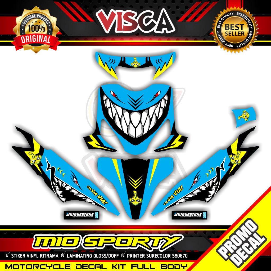 Decal Mio Sporty Full Body Stiker Mio Sporty Full Body Striping Mio Sporty Variasi Decal Hologram Mi