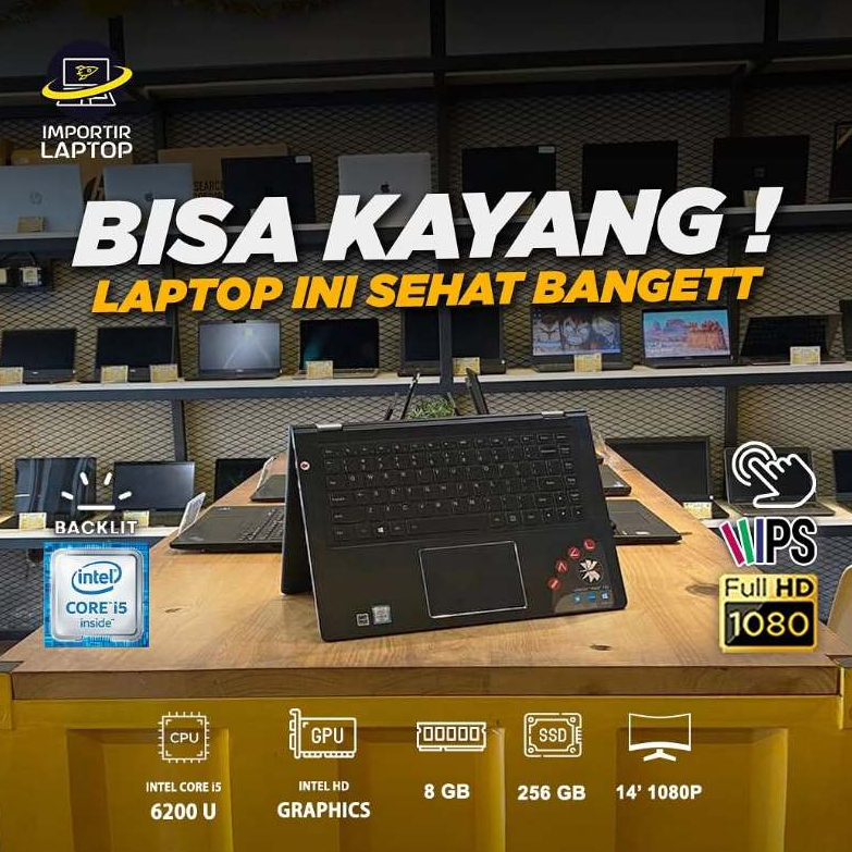 LAPTOP SECOND LENOVO YOGA 700 TOUCHSCEEN FLIP 360 DERAJAT CORE i5 SKYLAKE RAM 8 HDD 500 14" GARANSI 