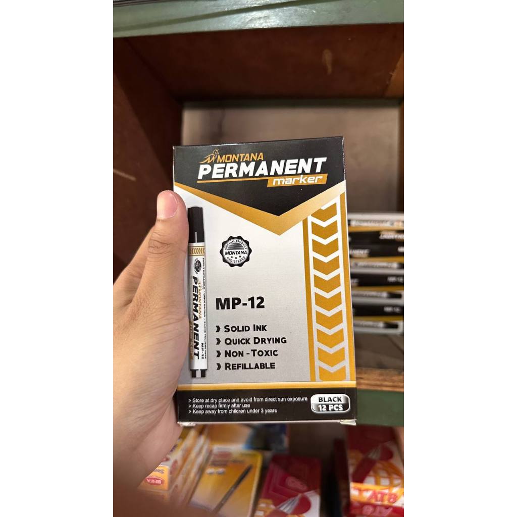 

Spidol montana permanen 1pack isi 12pcs