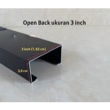 Kusen Aluminium Bahan Kusen Aluminium Batangan Open Back 3 "