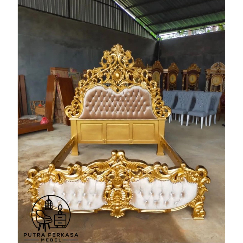 dipan barong / dipan ukir jati / dipan jati : tempat tidur ukir jati/ tempat tidur mewag ukir jati