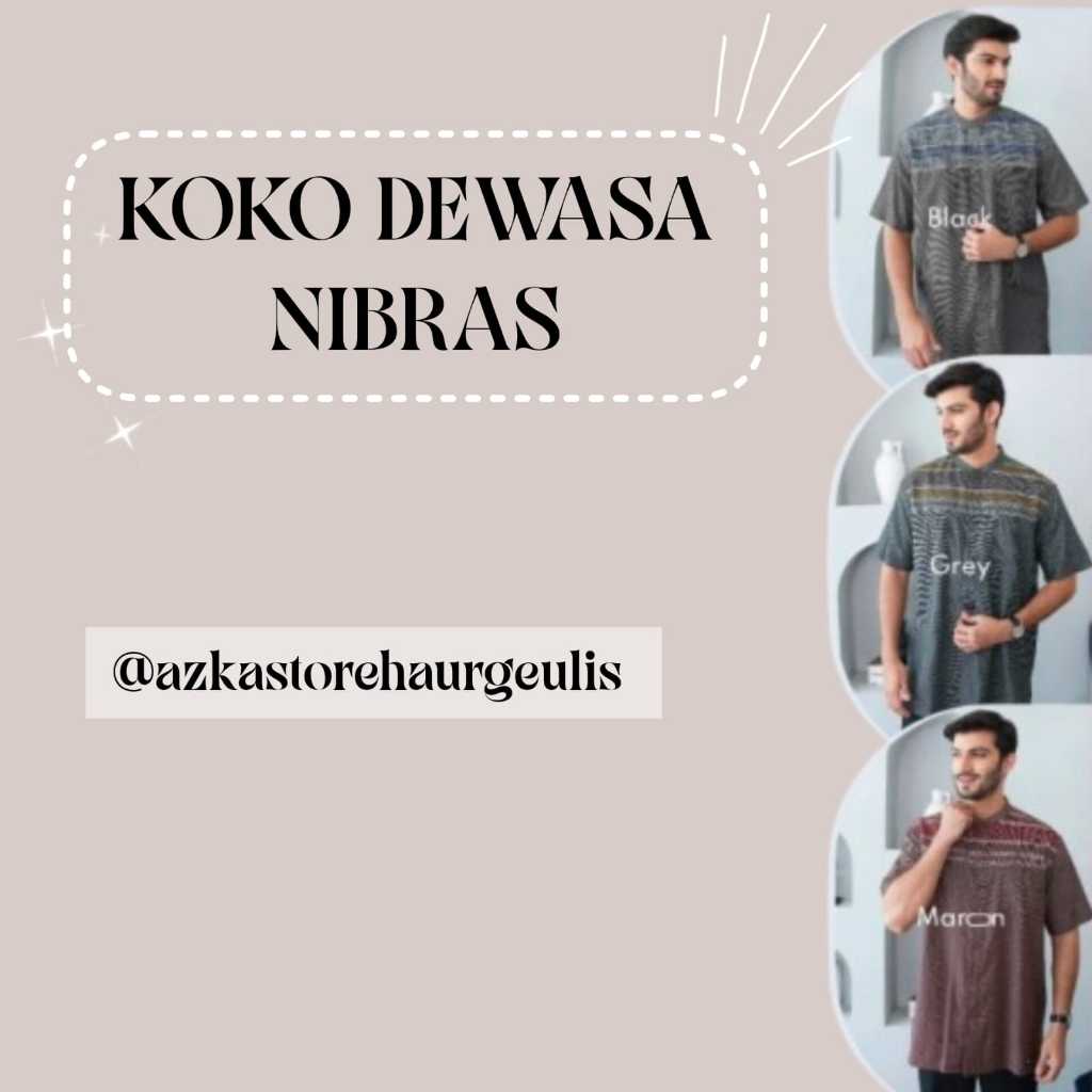 NIBRAS KOKO DEWASA // KOKO LENGAN PANJANG // KOKO LENGAN PENDEK
