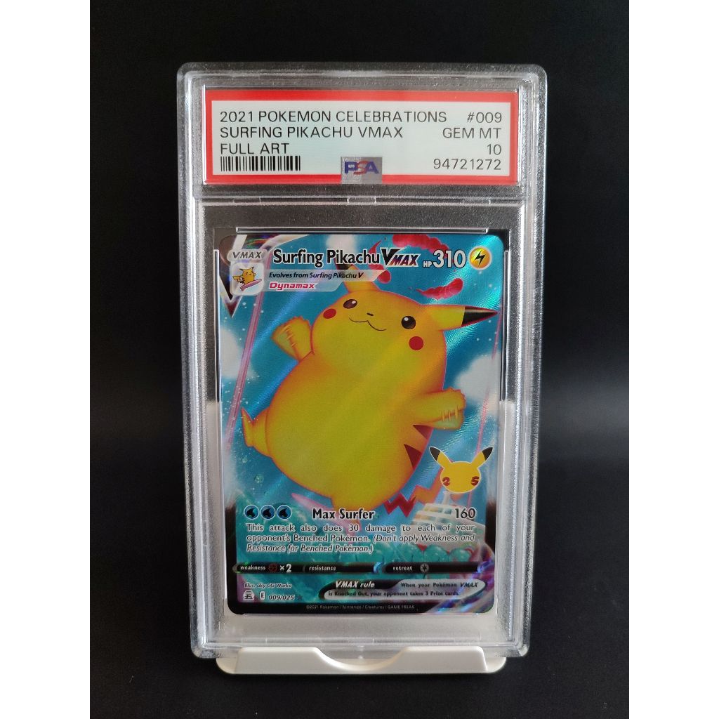 Surfing Pikachu VMAX 2021 Pokemon Celebrations  PSA 10