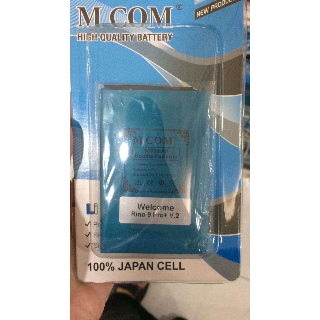 Battery Batere Batre Baterai modifikasi  cina rakitan Double Power Mcom Welcome Rino 9 Pro Plus vers