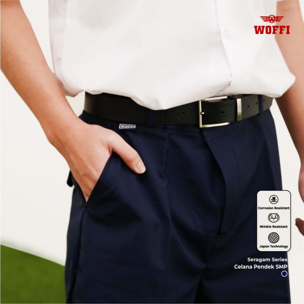 Discount Seragam Smp Woffi Celana 3/4 Ban Biru