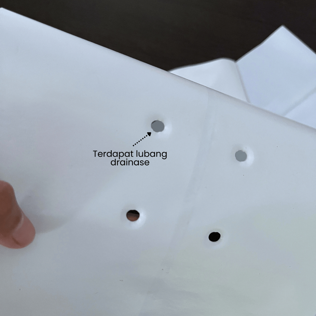 Raflezia Polybag Putih 40 X 40 Isi 50 Lembar - Polybag Putih / Putih-Hitam