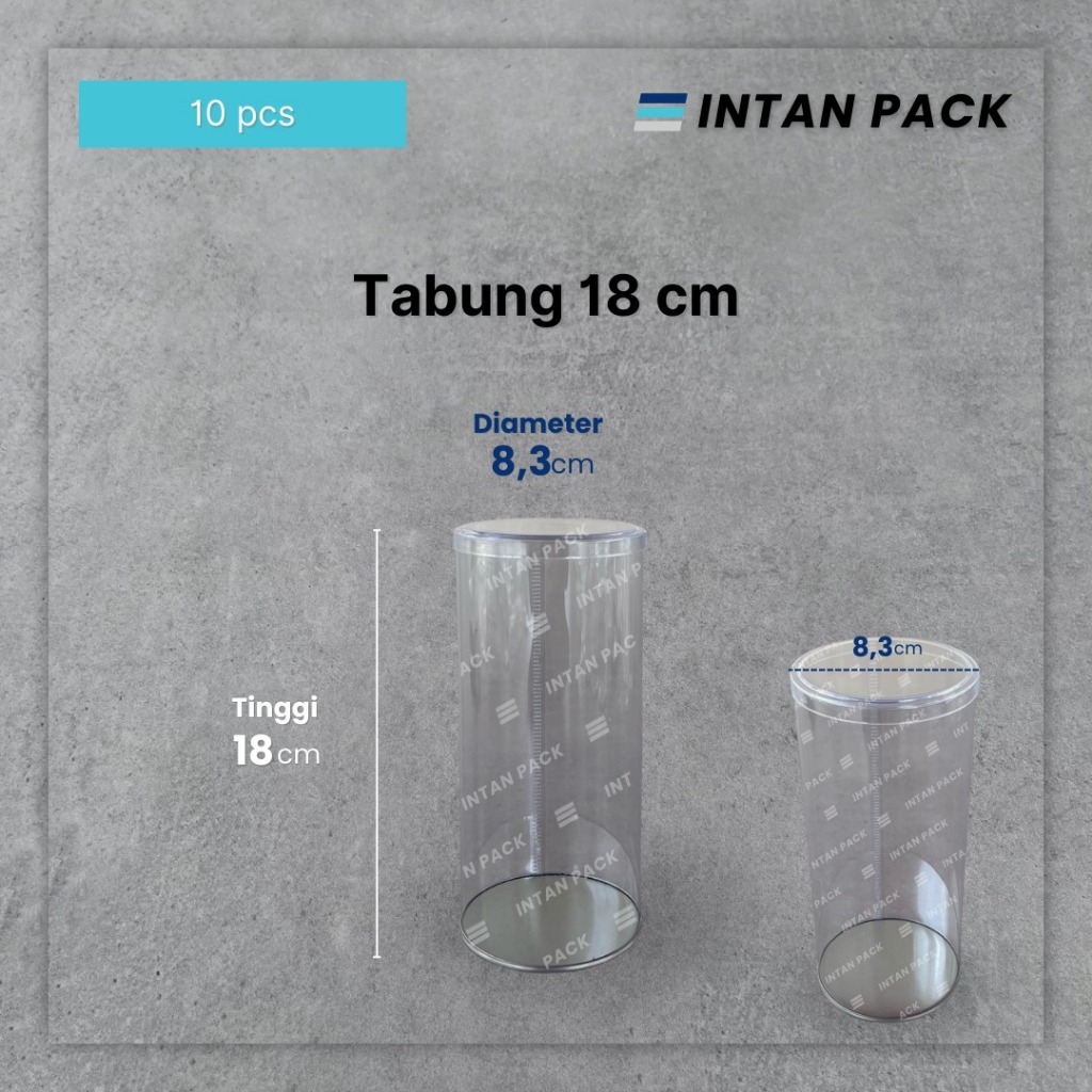 Mika Toples Tabung Untuk Kue Kering 18 cm (10 pcs)