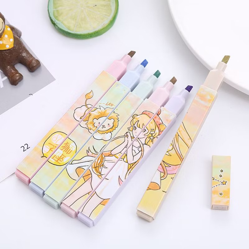 

Stabilo 1 set isi 6pcs 6 warna Motif Karakter / Highlighter 6pcs / ATK / Import Murah