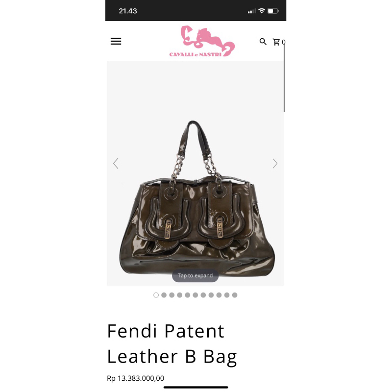 Fendi Patent Leather B Bag
