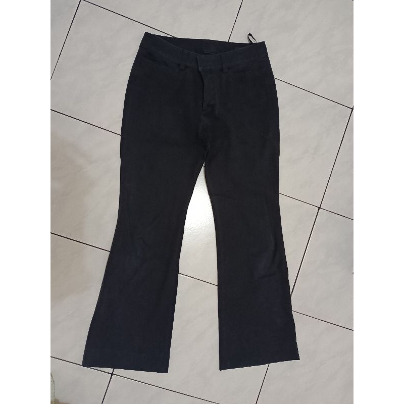 Preloved Celana Kulot Jeans Cut bray Celana wanita hitam