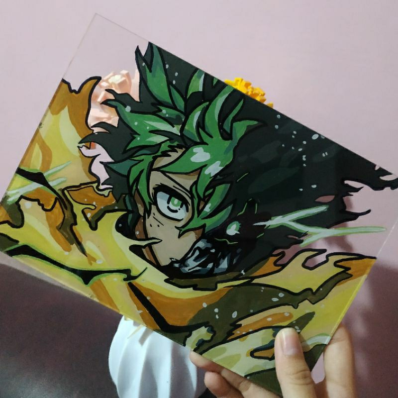 [OPEN PO] Custom Acrylic glass painting/lukisan anime/manga