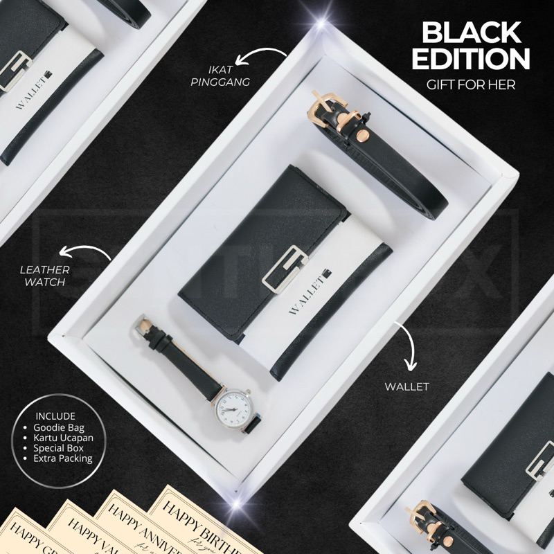 GIFT BOX KADO ULANG TAHUN PACAR HADIAH ANNIVERSARY CEWEK GIFT DOMPET JAM TANGAN BY GENTLEBOX