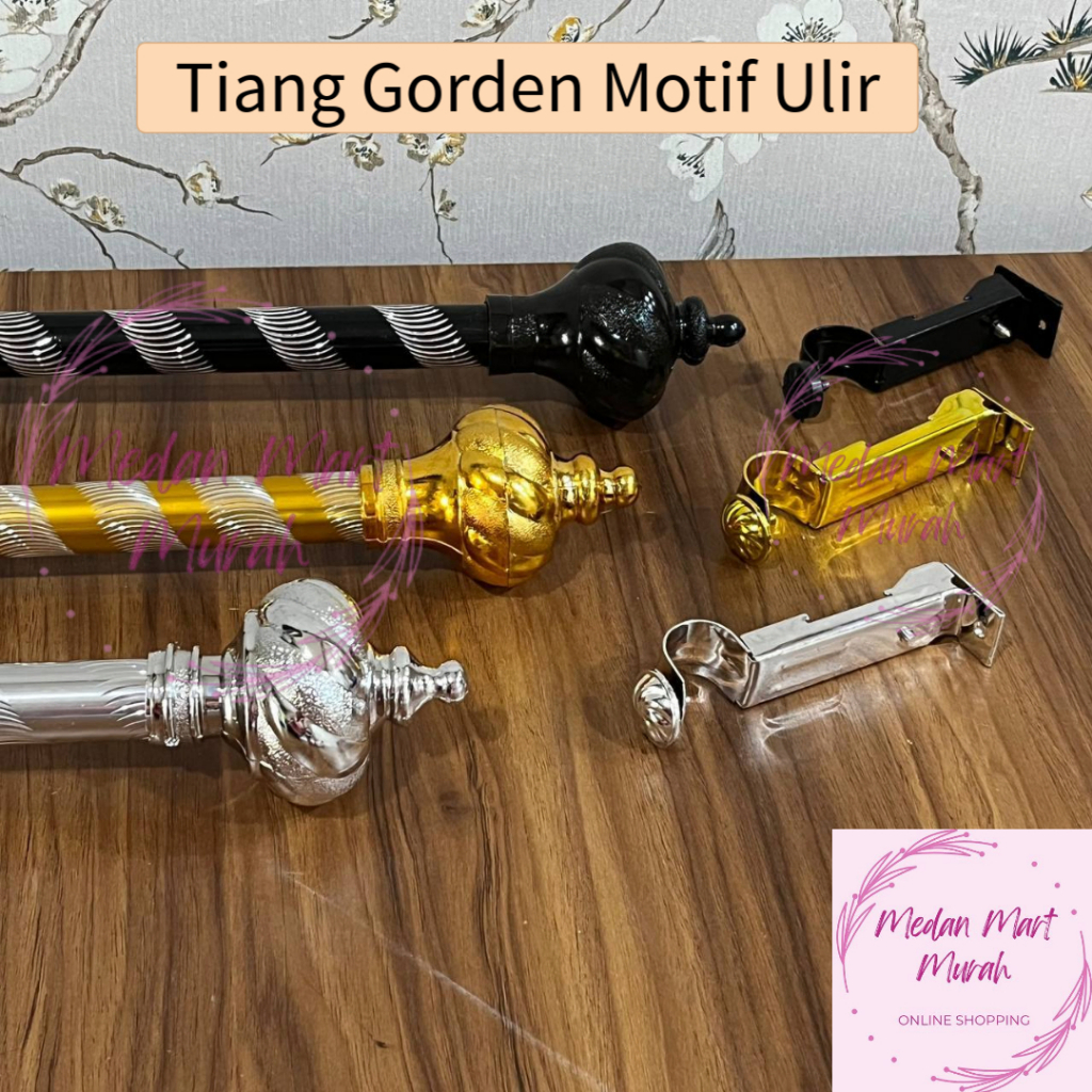 Medan Mart - Besi Gorden / Batang Gorden / Tiang Gorden / Motif Ulir / Pipa Gorden
