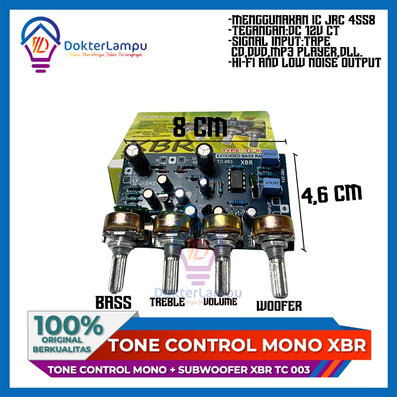 Tone Control  Subwoofer Balap XBR Turnesys