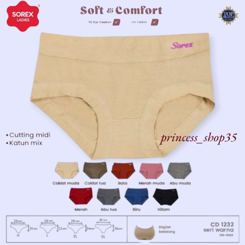 Sorex Celana Dalam Wanita 1232 Katun Celana Dalam Wanita Sorex 1251 Super Soft