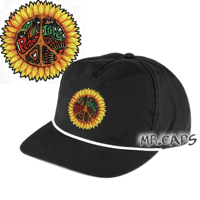 Topi Peace Matahari / Topi Snapback Classic / Topi Distro / Topi Classic Vintage Rope Hatt