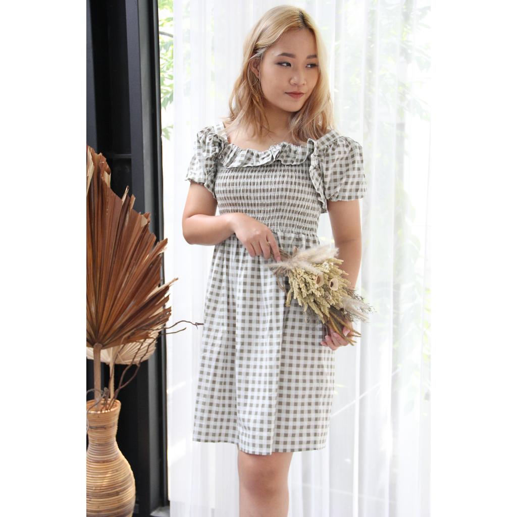 CLOVER DRESS | Cotton | Korea Style | Casual | Dress Wanita | Short Sleeve