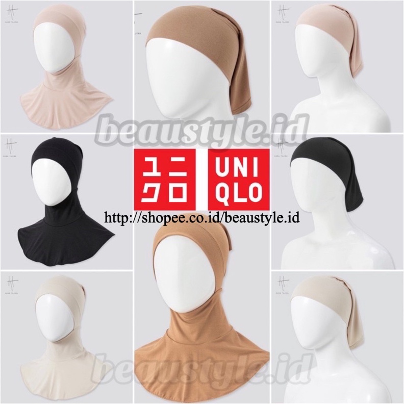 KODE B54W SALE READY ORI 1 UNIQLO Airism Woman Inner Hijab Headband Ciput Ninja Jilbab Bandana Kerud