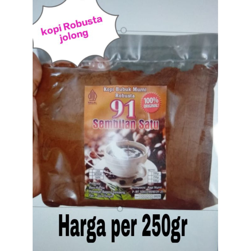 

KOPI BUBUK (ROBUSTA) JOLONG 250gr