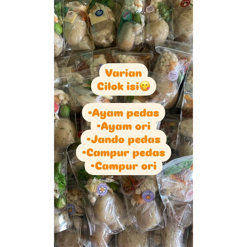 

Baso aci jumbo isi ayam jando (cilok isi)