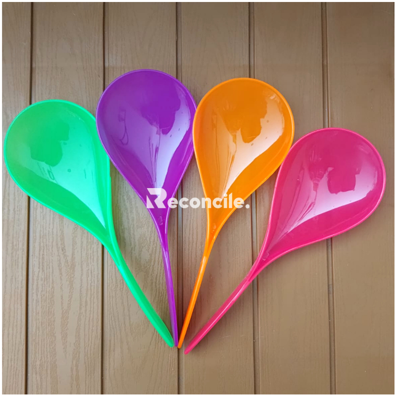 AM18 - 4PCS Centong Nasi Boboko Centong Plastik Cukil Nasi Pelangi