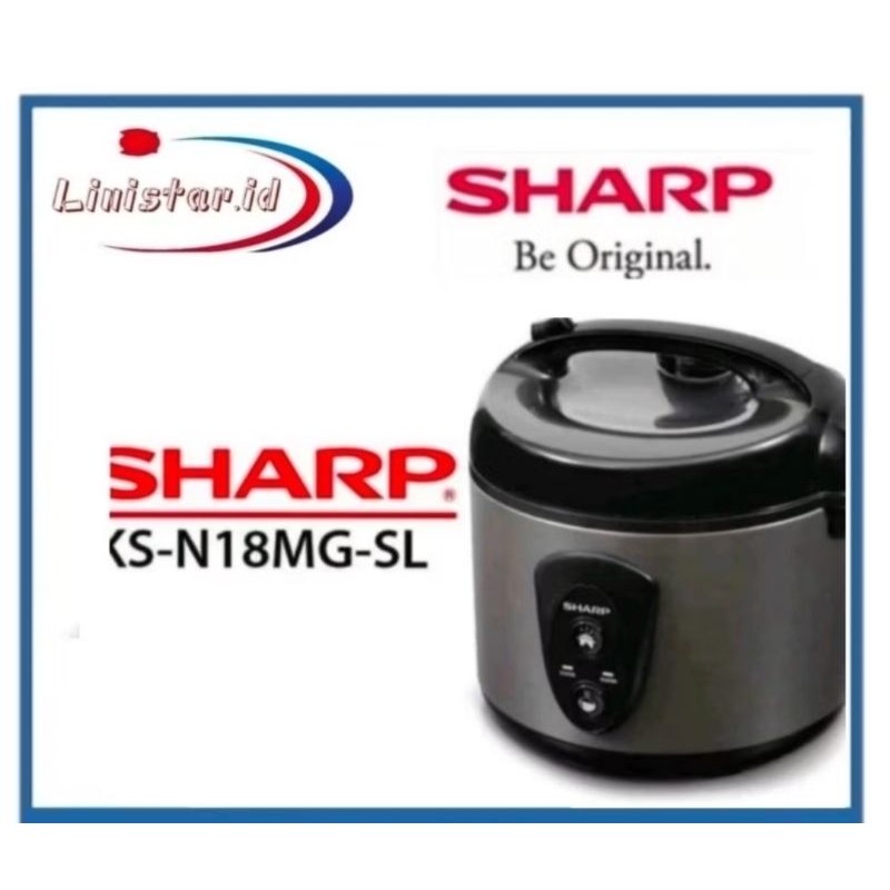 Sharp Magic com KSN18MGSL(SILVER) Magic Com / Rice Cooker Sharp KSN 18 MG -Kapasitas 1.8 liter