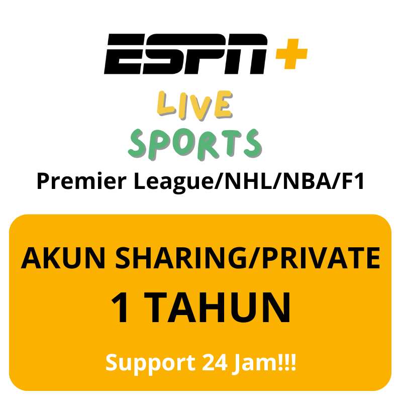 ESPN+ / ESPN Plus Langganan 1 Tahun - Live Sports Terlengkap, Garansi Stabil