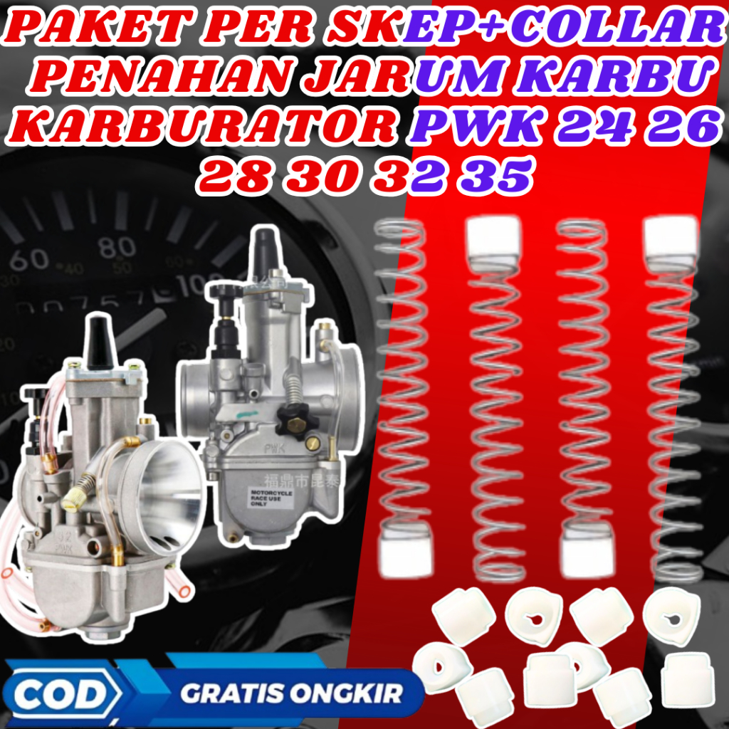 Paket Hemat Per Skep Sekep Dan Collar Colar Penahan Per Skep Karburato Karbu Carbu Carburator PWK 24