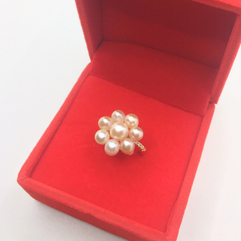 Cincin Wanita Model Kekinian Mutiara Asli Bersertifikat || Cincin rhodium || Cincin mutiara asli