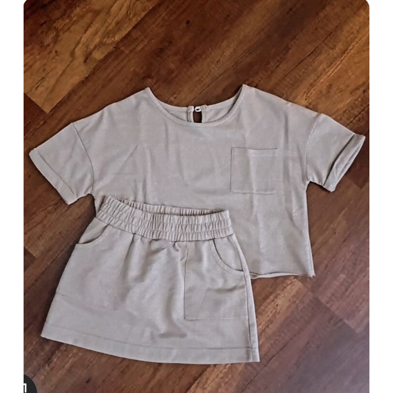 Preloved setelan anak perempuan merk Justice size S 7-8 tahun