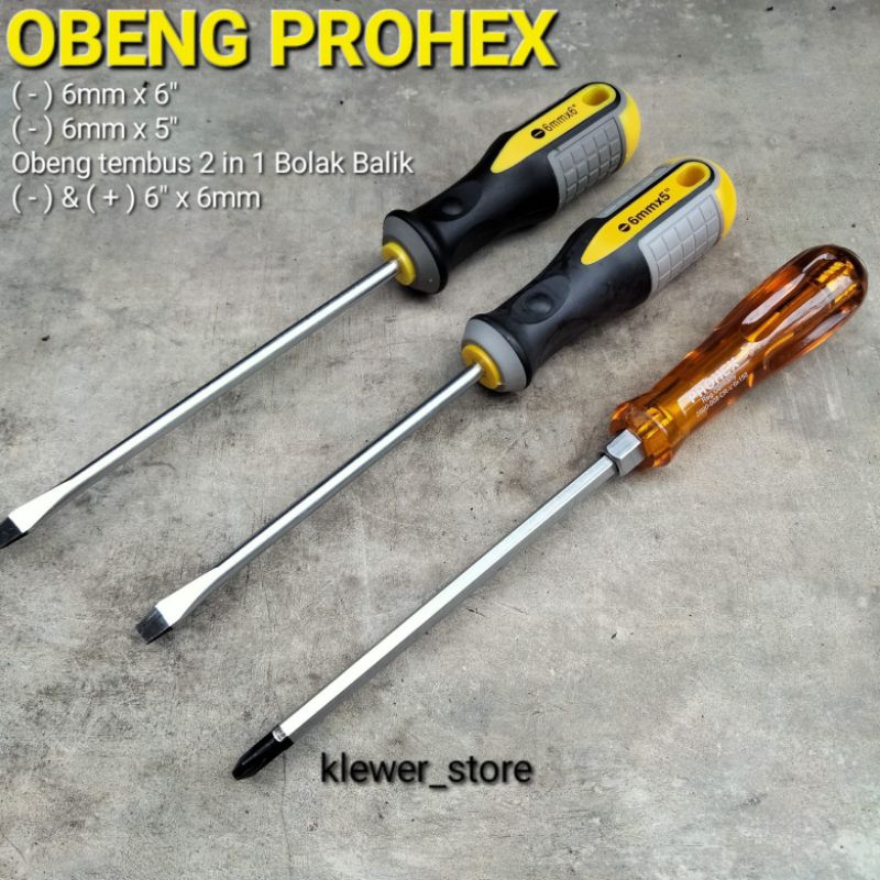 OBENG PROHEX BOLAK BALIK / OBENG BOLAK BALIK / OBENG PLUS & MIN