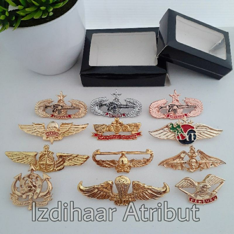 BREVET WING TNI AD / BREVET TNI AU / BREVET TNI AL / BAHAN LOGAM BERKUALITAS ATRIBUT PERLENGKAPAN TN