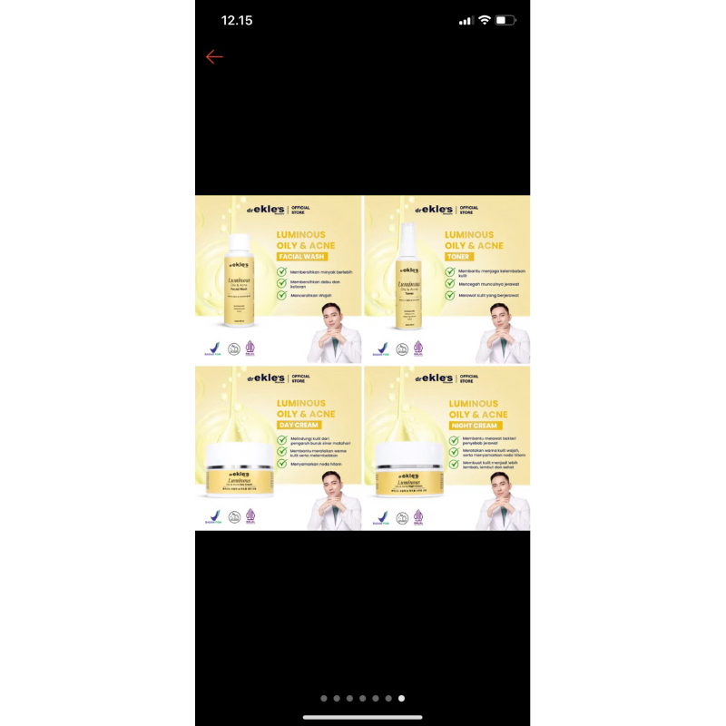 preloved skincare dr.ekles acne series