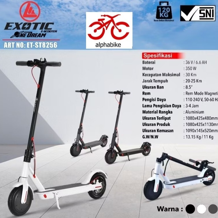 SKUTER SCOOTER LISTRIK ELECTRIK EXOTIC ST 8256 ST8256 SEPEDA LISTRIK ST-8256 ELECTRIC PACIFIC