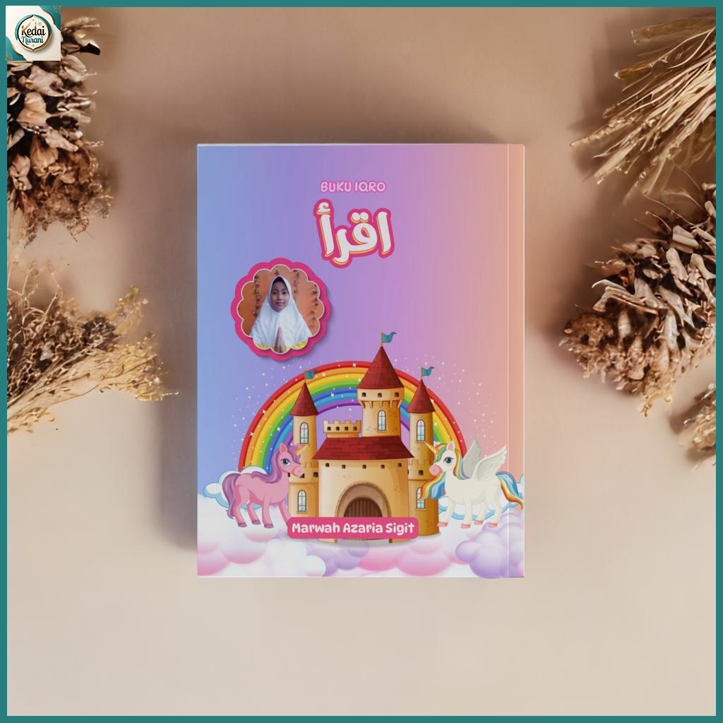Iqro Anak Custom Nama dan Foto Full Warna Belajar Cepat Al-Quran Motif Untuk Anak Perempuan