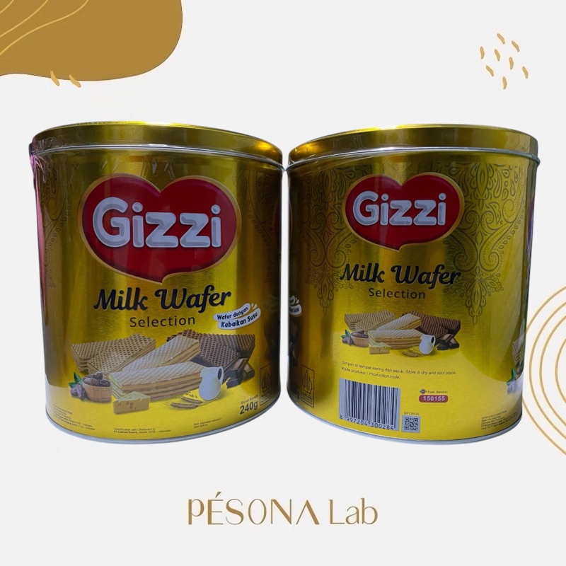 

GIZZI Milk Wafer Kemasan Kaleng 240 Gr - Wafer GIZZI Kaleng 240 Gr Tin - Biscuit Selection