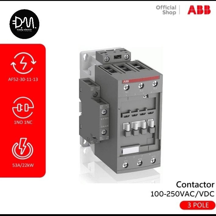 CONTAKTOR ABB AC/DC AF52-30-11-11 110V-220V AC/DC