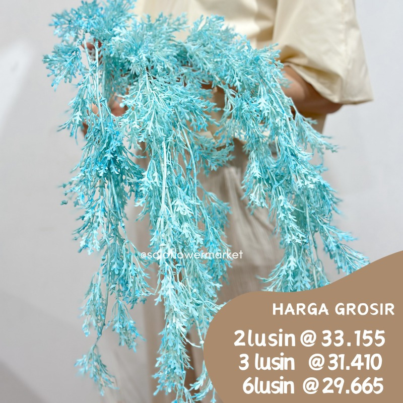 DAUN JUNTAI SOFT RIME  RUMPUT LAUT Aksesoris Juntai Star Premium Artificial Dekorasi  Daun Rambat Bu